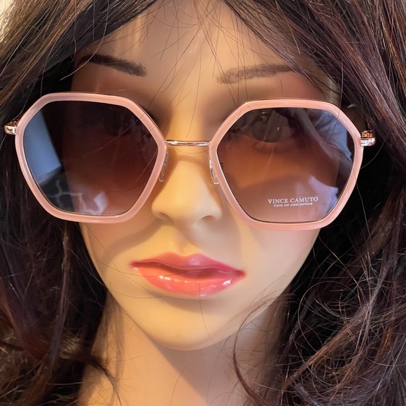 VINCE CAMUTO Metal Geometric Sunglasses In Rosegold 100% UV Protrction V… main image 10